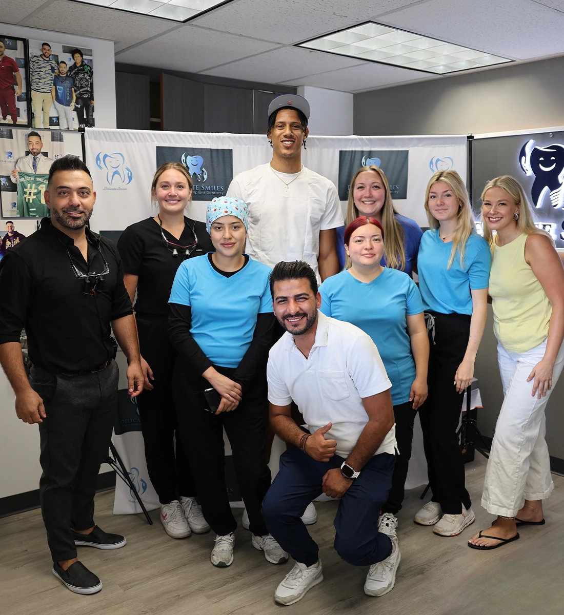Delicate smiles milwaukee dental team group photo